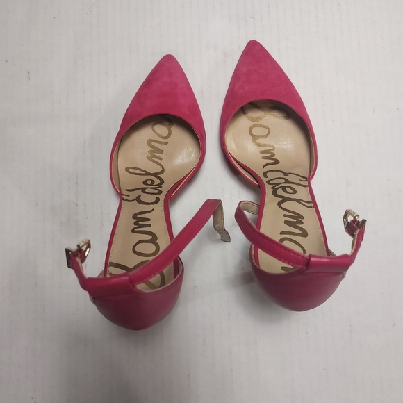 Sam Edelman Women's Pink Leather High Heels Shoes Size 8.5M - Picture 4 of 15